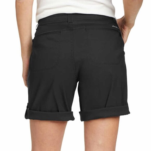 Eddie Bauer Women's Black Cargo Short With UPF 50+ Sun Protection - Picture 3 of 4